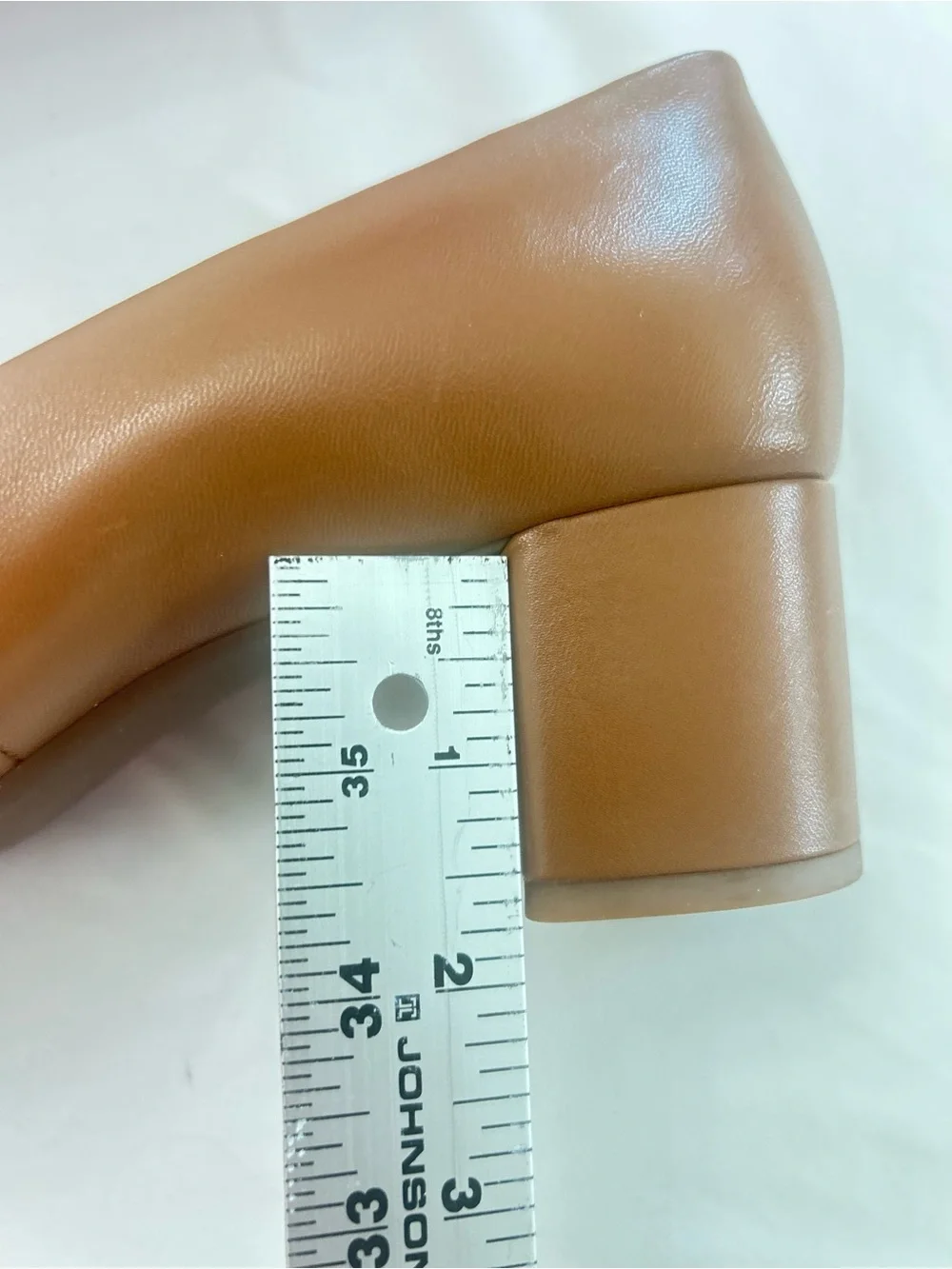 Tory Burch Royal Tan Leather Block Heel Pumps with Gold Logo